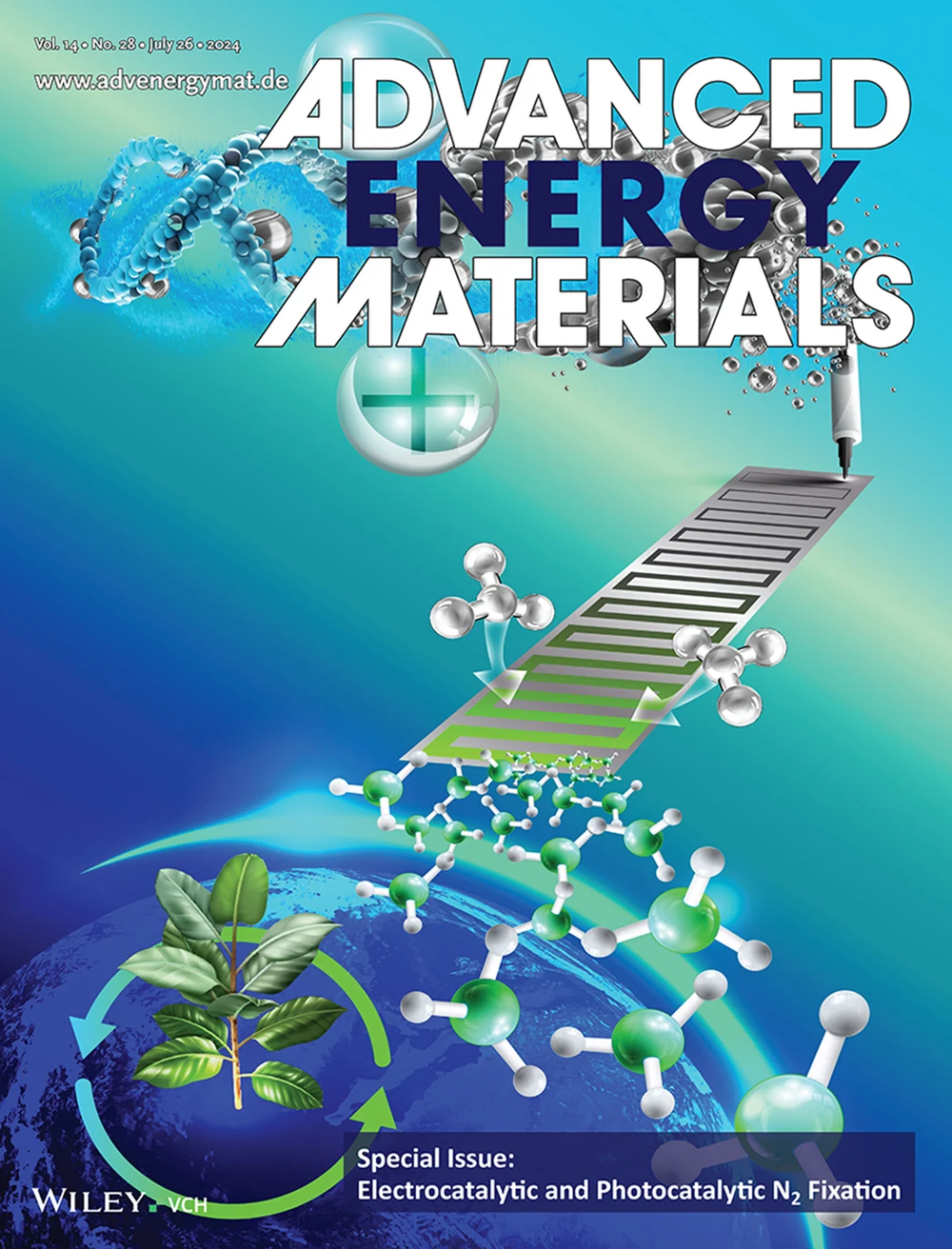 Advanced Energy Materials cover: Nitrate-to-ammonia catalysis