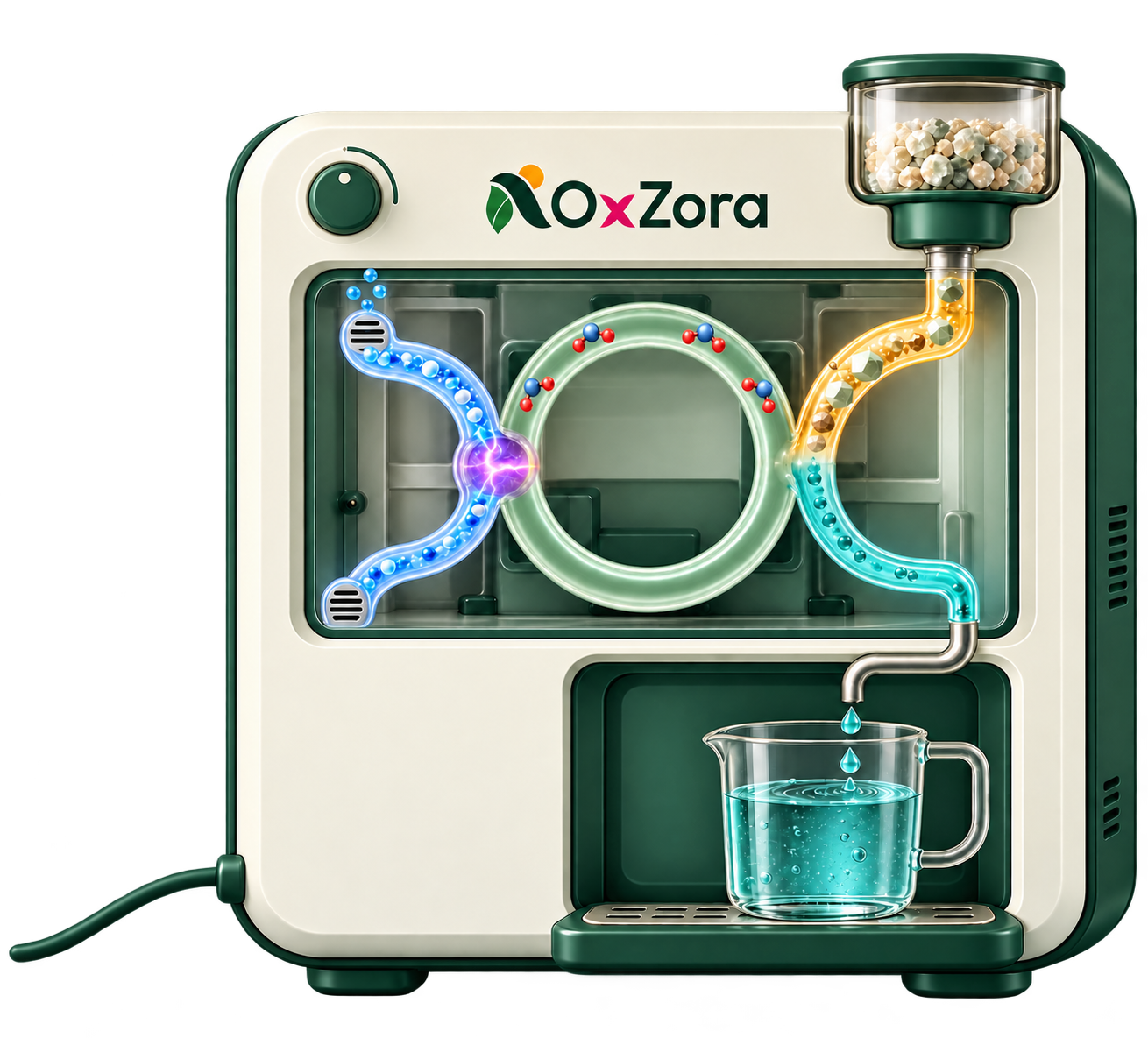 NOxZora fertiliser module with integrated capture loop, mineral feed and collection